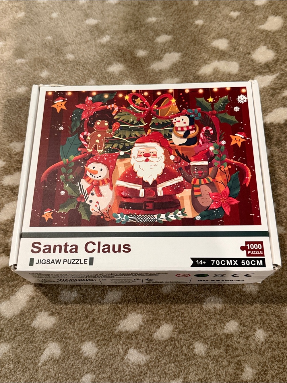 Santa Claus 1000-Piece Jigsaw Puzzle - Red Holiday Illustration